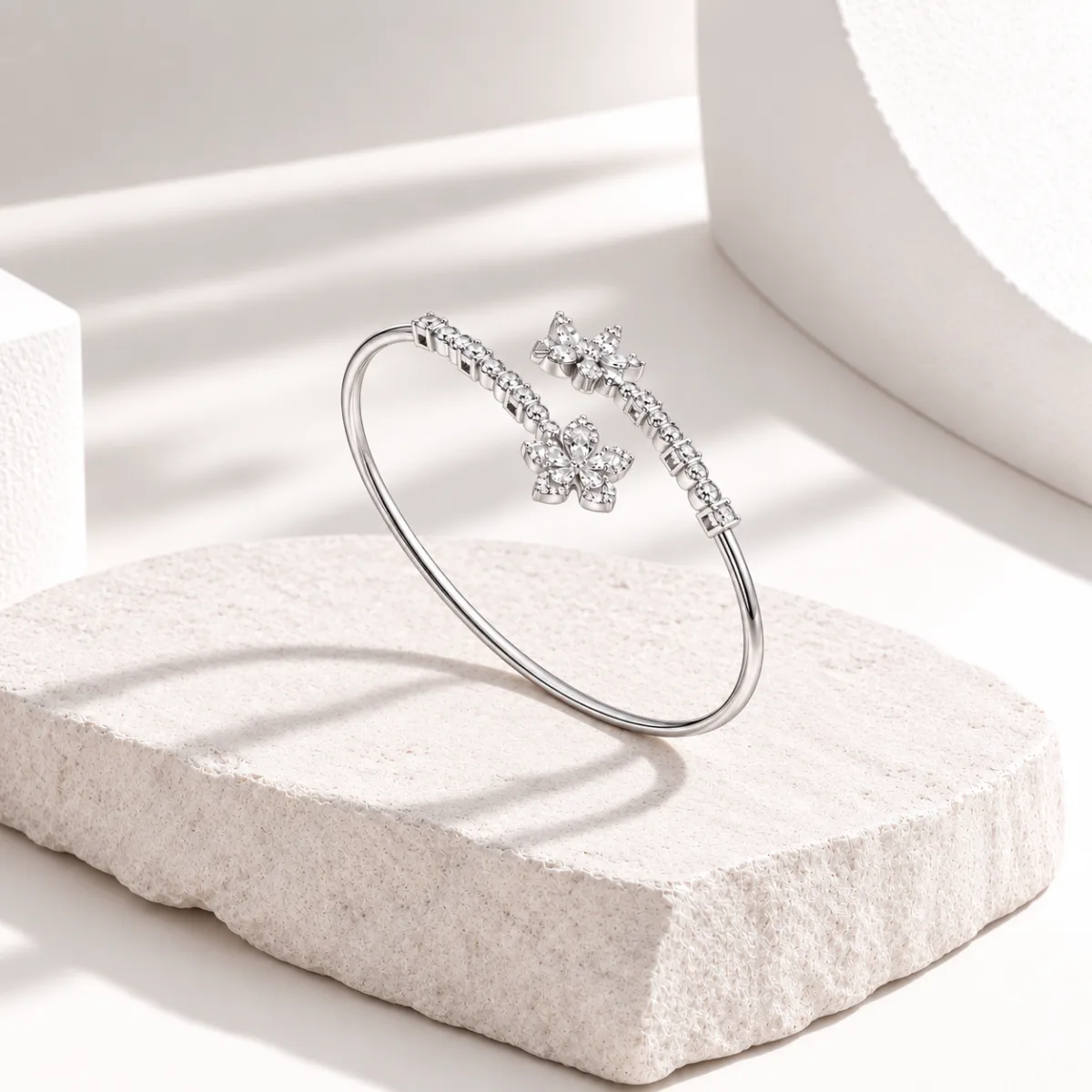 Double Bloom Cuff - Image 3 - Parin Jewellers