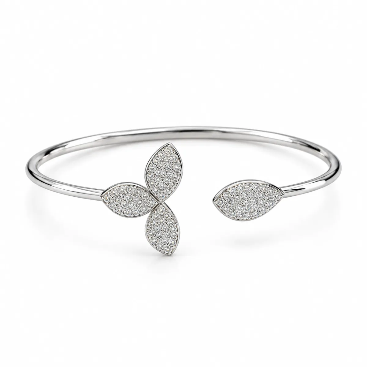 Floral Leaf Cuff - Silver Jewellery by Parin Jewellers