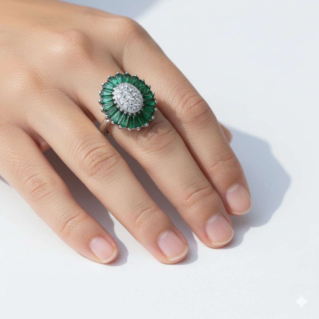 Radiant Green Ring - Image 4 - Parin Jewelers