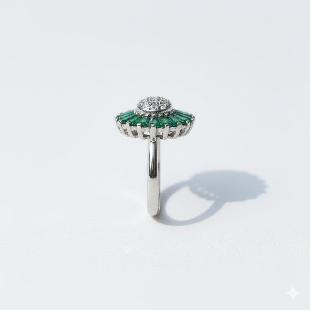 Radiant Green Ring - Image 2 - Parin Jewelers