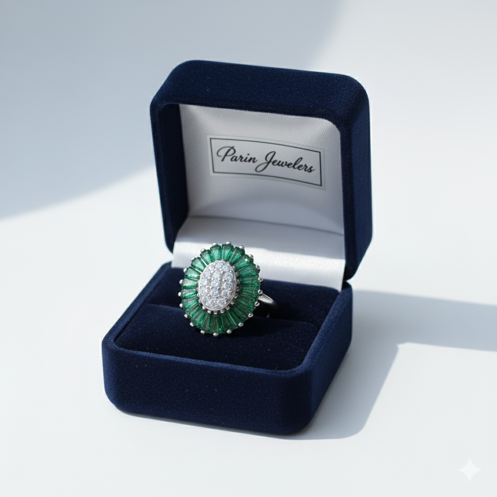 Radiant Green Ring - Image 3 - Parin Jewelers