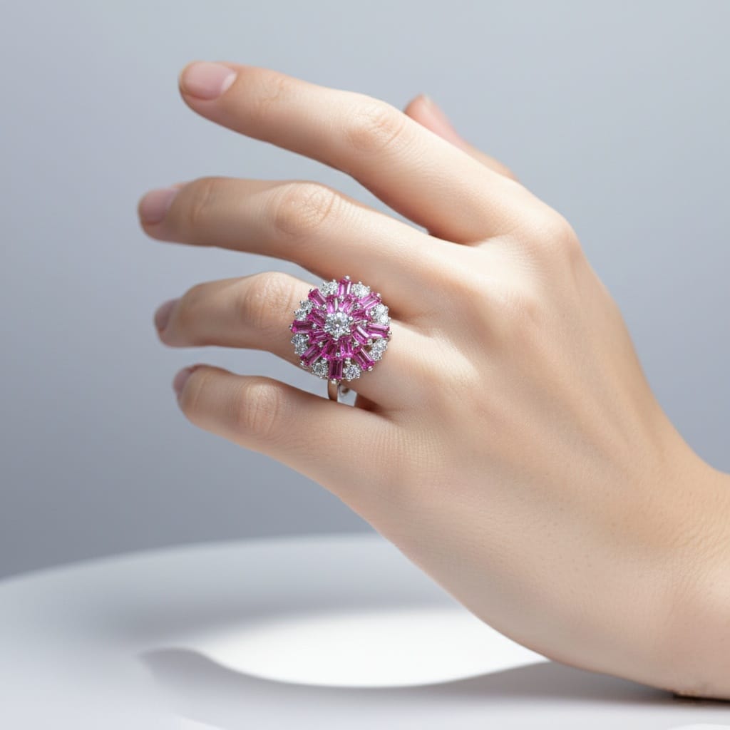 Radiant Ruby Bloom - Image 3 - Parin Jewelers
