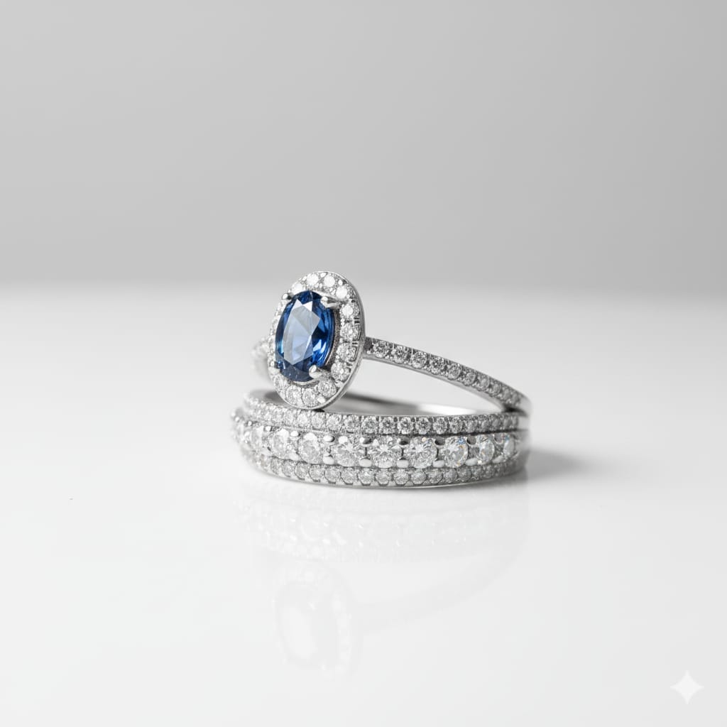 Regal Blue Sapphire - Silver Jewelry by Parin Jewelers